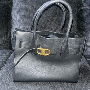 Tory Burch Black Gemini Tote
